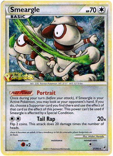 Smeargle - Call of Legends #21 | Cool pokemon cards, Pokemon, Pokémon tcg