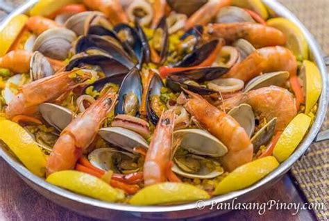 Seafood Paella Recipe - Panlasang Pinoy