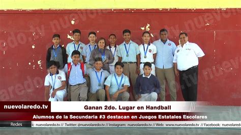 Alumnos de la Secundaria 3 ganan segundo lugar estatal en Handball para ...