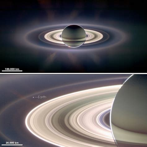 A View of Earth from Saturn