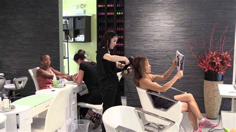 Blowout Manicure Pedicure Chicago Streeterville Hair Nail Salon Makeup Keratin - YouTube