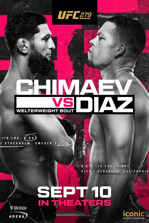 UFC 279 Chimaev vs Diaz Movie Times | Showbiz