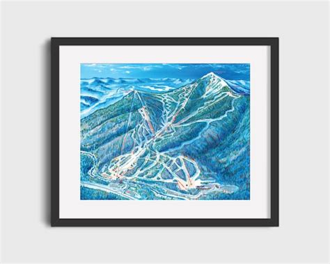 2021 WHITEFACE MOUNTAIN Ski Trail Map Ski Map Ski Art Ski | Etsy