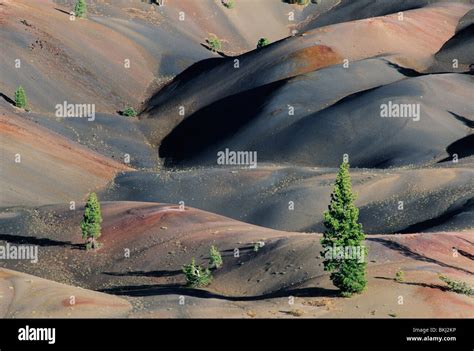 USA, California, Lassen Park, Cinder Cone area, Painted Dunes ...