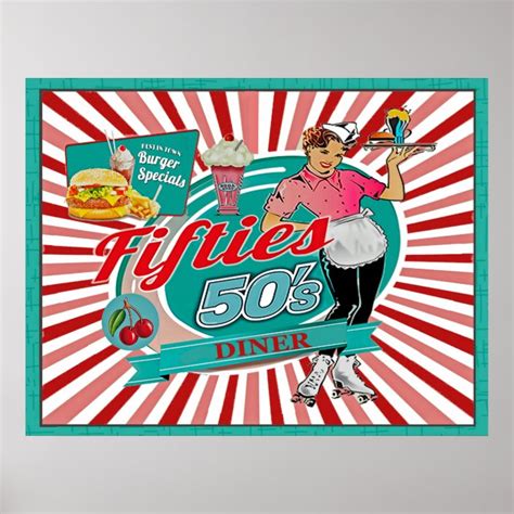 50s Diner Poster | Zazzle.com.au