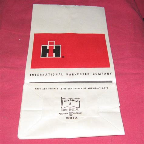 Original IH IHC Farmall Tractor International Harvester Parts Bag Total of 10 | #1756021204