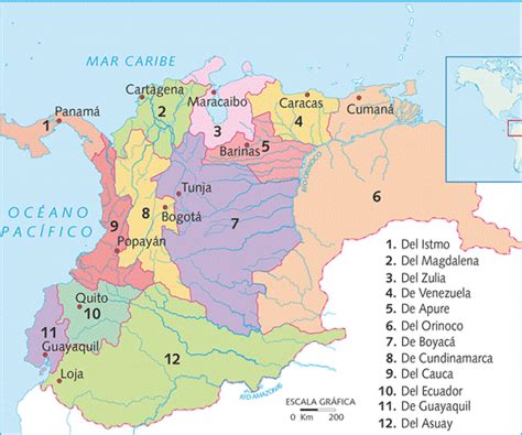 Imagen Del Mapa De La Gran Colombia