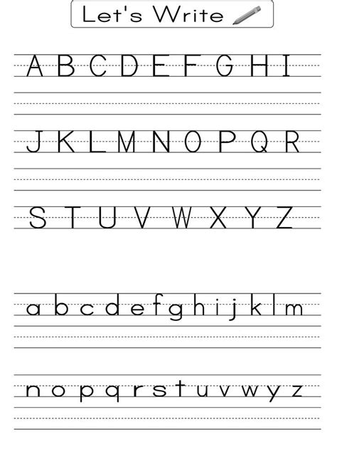 Alphabet Tracing Worksheets, English Worksheets For Kids, Alphabet ...