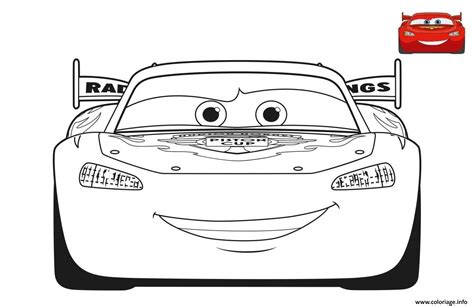 Coloriage cars voiture de course - JeColorie.com