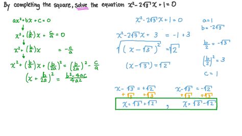 Solving Quadratic Equations By Completing The Square Ax2 Bx C 0 - Tessshebaylo