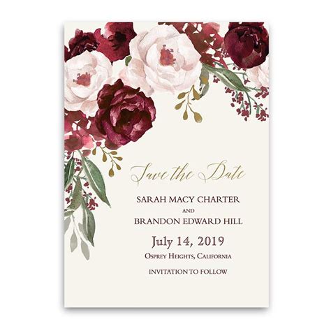 Wedding Save the Date Cards Custom Design Templates