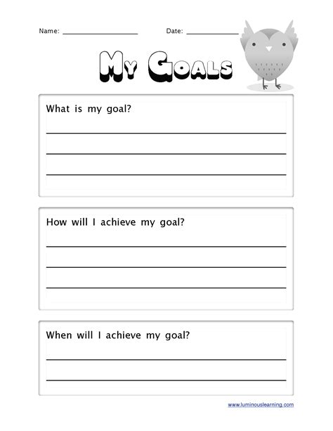 Goal Setting to Raise Achievement | Smart goals worksheet, Goals ...