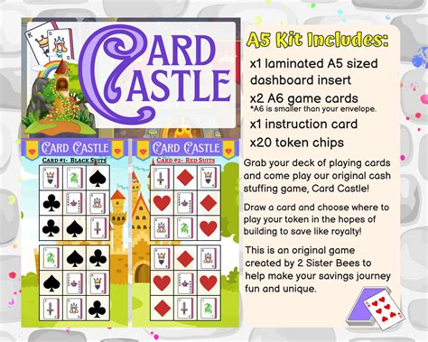 Card Castle ORIGINAL Playing Card Savings Challenge Game Shop - Etsy