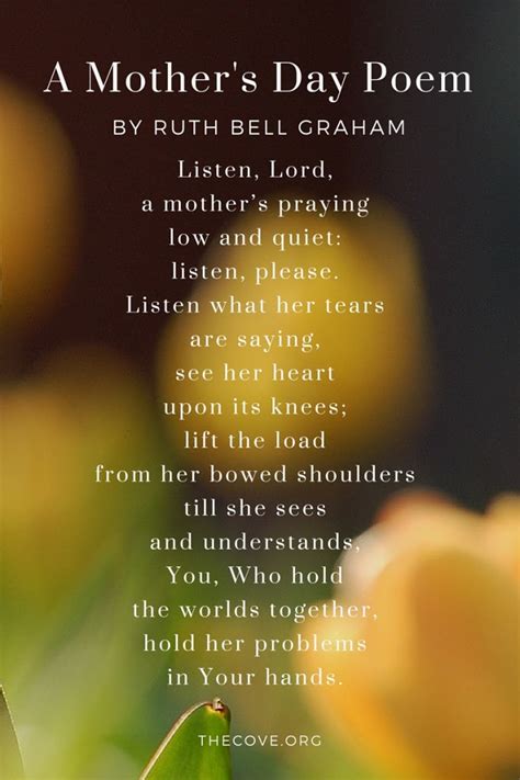 A Mother's Day Poem by Ruth Bell Graham - Billy Graham Training Center ...