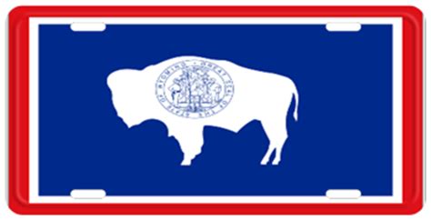 WYOMING STATE FLAG LICENSE PLATE - LICENSEPLATES.TV