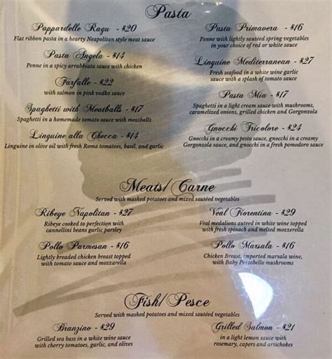 Bella Vita menu – SLC menu