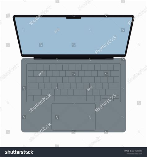 Open Laptop Display Keyboard Top View Stock Vector (Royalty Free) 2240281153 | Shutterstock