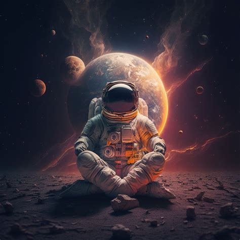 Spaceman in moon | Astronaut art, Space art, Astronaut wallpaper