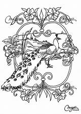 Peacocks To Print For Free  coloring Page With Few Details sketch template