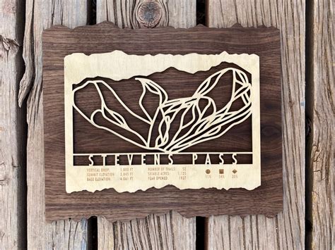 Stevens Pass Trail Map - Wall Decor - MountainCut