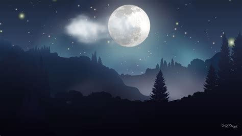 🔥 [70+] Moonlight Night Wallpapers | WallpaperSafari