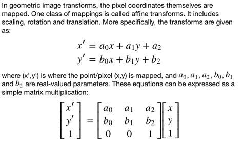 algorithm - Affine transformation in image processing - Stack Overflow