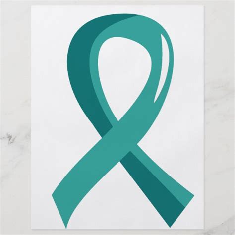 Ovarian Cancer Teal Ribbon 3 Flyer | Zazzle.com