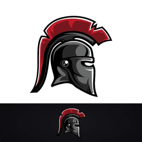 Premium Vector | Spartan Gladioator Head Helmed Side View Logo