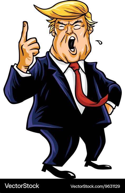 Donald trump cartoon Royalty Free Vector Image