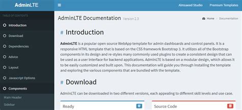 Download Script Admin LTE Template - Muhamad fauzi darmawan blog