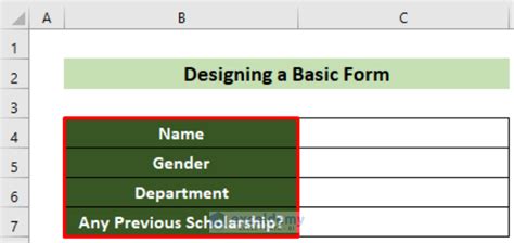 How to Design Form in Excel (2 Suitable Examples) - ExcelDemy