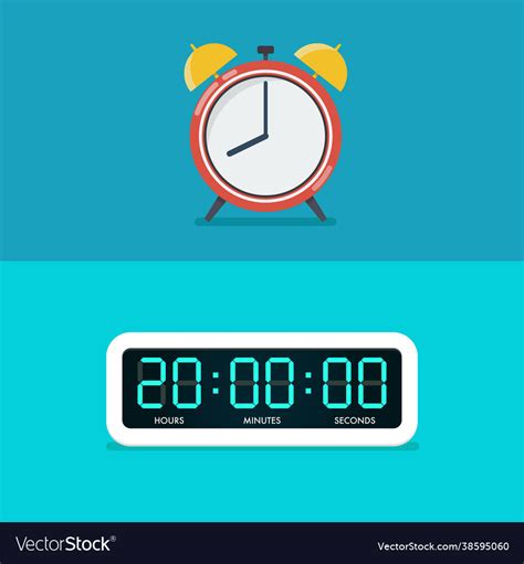 Old and digital alarm clocks Royalty Free Vector Image