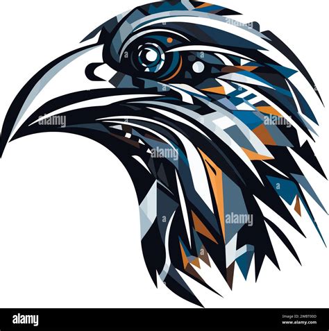 Vector ornamental ancient raven, crow illustration. Abstract historical ...