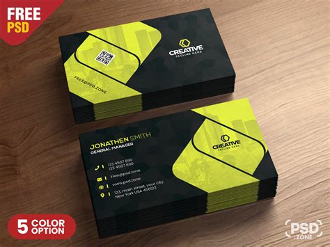 Free Corporate Business Card Design Template – Download PSD