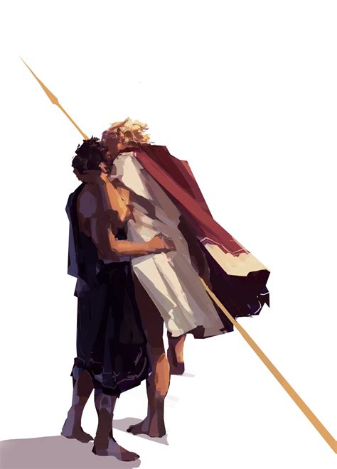 Digital painting of Achilles and Patroclus kissing (C) | Achilles and patroclus, Achilles, Greek ...