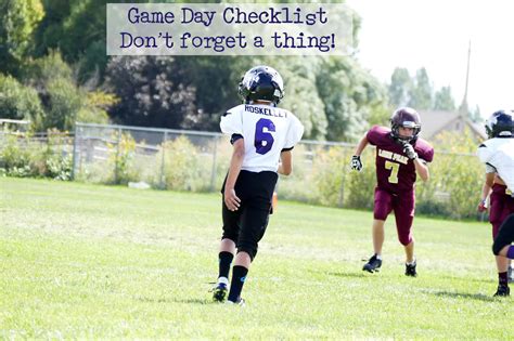 Game Day Checklist – The Organized Mom