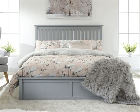 Como Grey Wooden Ottoman Bed Frame - Bedworld