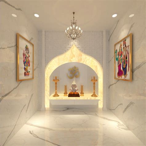 Home Temple | Temple design for home, Pooja room design, Pooja room door design