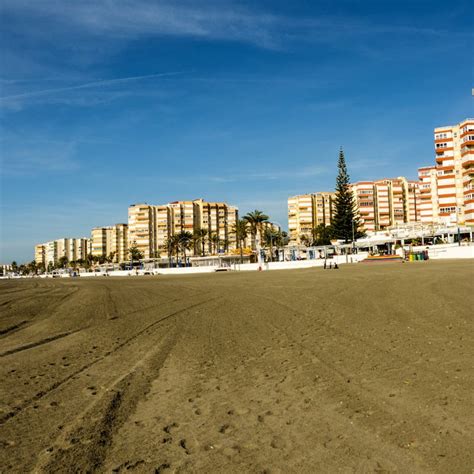 Beach At Torrox On The Costa Del Sol In Southern Spain. Torrox Has A Lighthouse And Museum And ...