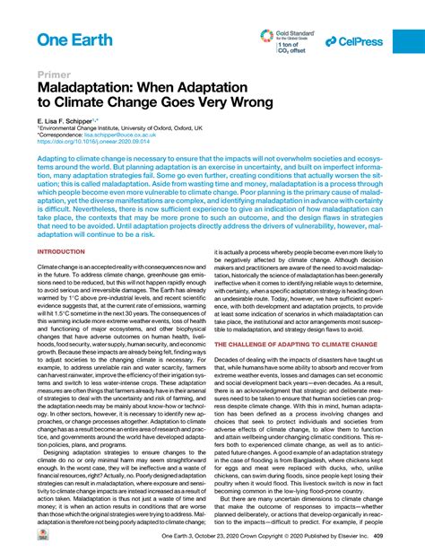 Clase 29 Schipper (2020) Maladaptation - Primer Maladaptation: When ...