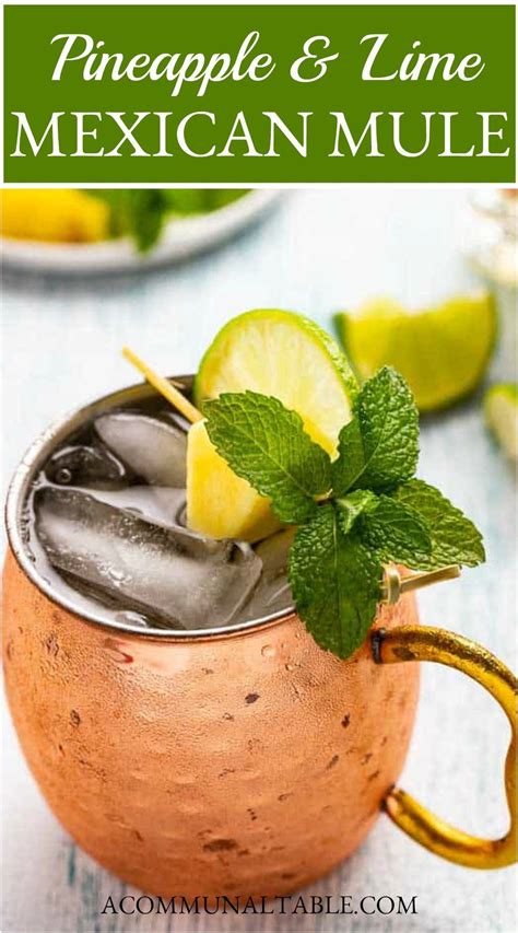 Pineapple & Lime Mexican Mule (easy to make) | Mexican mule, Ginger beer, Mexican cocktails