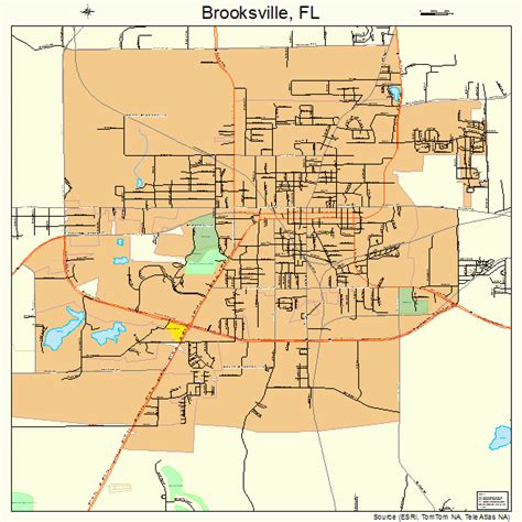 Brooksville Florida Street Map 1208800