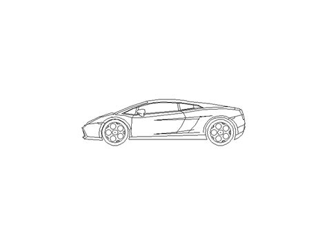 Lamborghini Gallardo – Side View – Free CAD Blocks in DWG file format