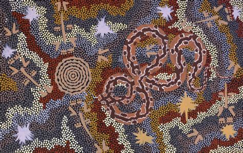 Carpet Snake Dreaming - CPJAH0091 By Clifford Possum Tjapaltjarri | Aboriginal art, Aboriginal ...