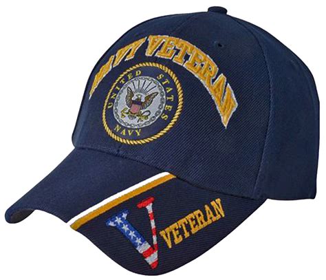 US Navy Veteran Hat Blue Military Baseball Cap with Logo Emblem – Buy Caps and Hats