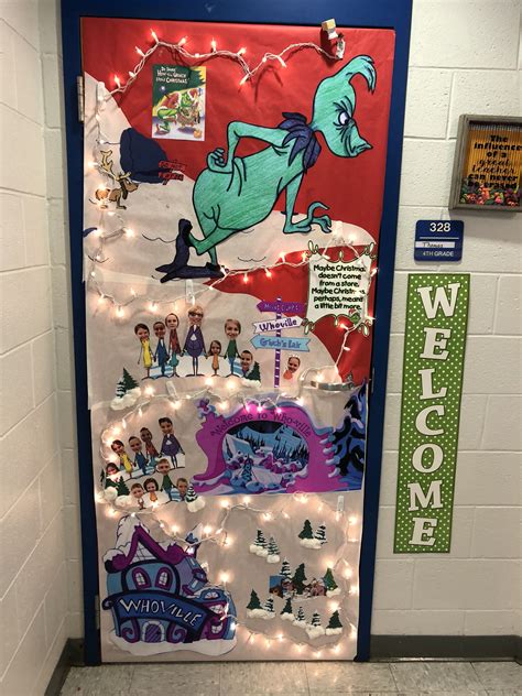 How the grinch stole christmas classroom door – Artofit