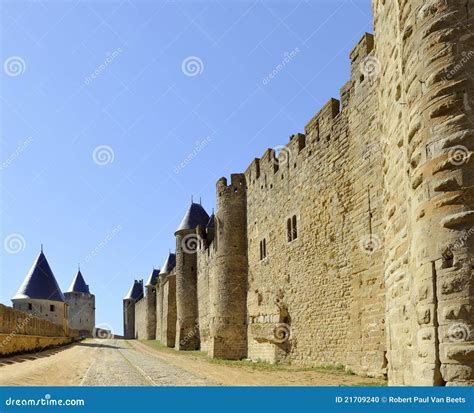 The Old City of Carcassonne Stock Photo - Image of exterior, history: 21709240