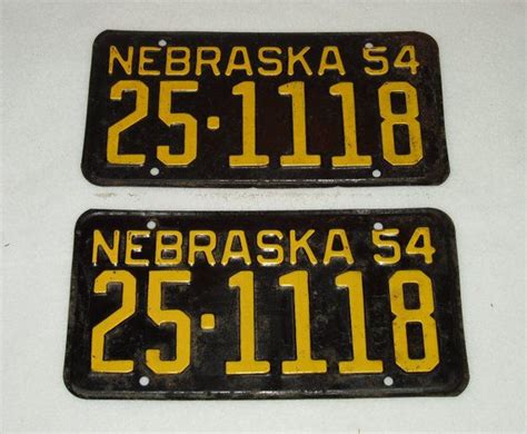 Vintage -- Metal License Plate -- Nebraska | License plate, Nebraska ...