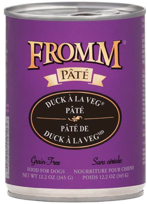 Fromm Pate Grain Free Duck A La Veg Canned Dog Food Review 2023 - Pet ...