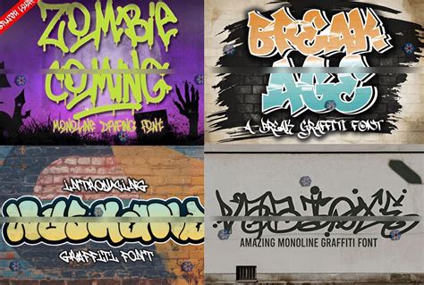 Urban Graffiti Font Bundle, 33 Graffiti Font, Logo Font, Canva Font, Street Font, Wall Art Font ...